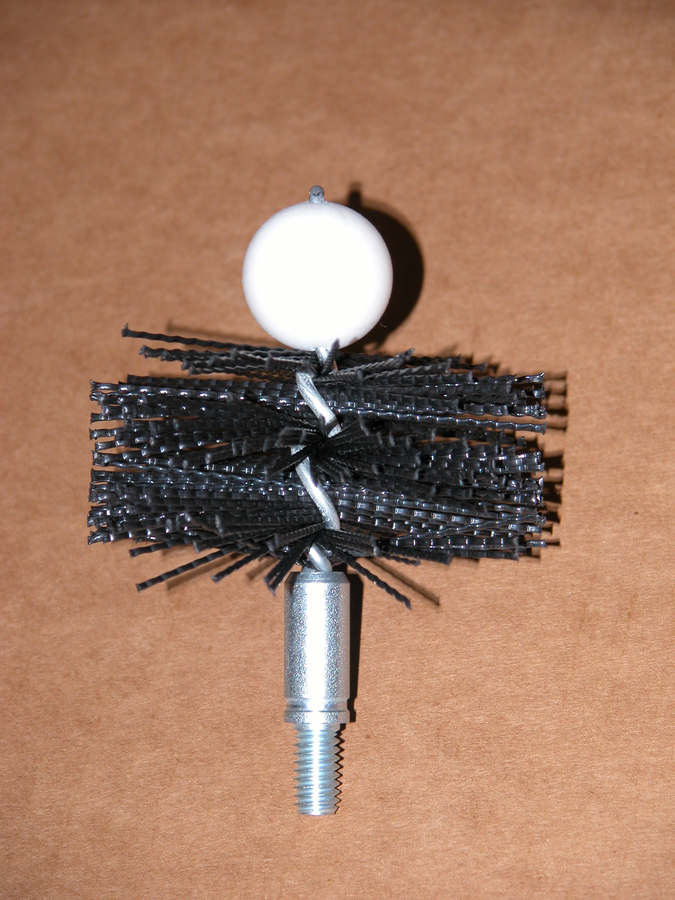 3" Pellet Stove Brush, twisted wire center w/ ball tip, 5/1618 thread